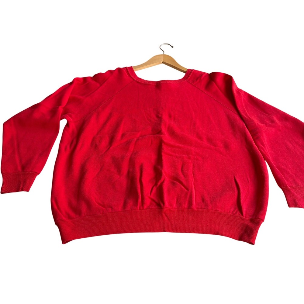 Vintage Red Sweatshirt Mens XL Raglan Sleeve Made in USA‎ Action